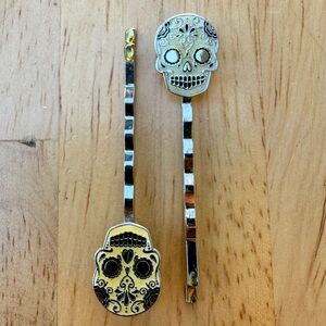 Sugar Skull Barrettes Pair